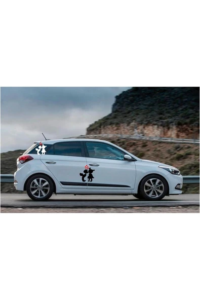 SEÇ Öpüşen Çocuklar Sticker Oto Araba Sticker - Resim 3
