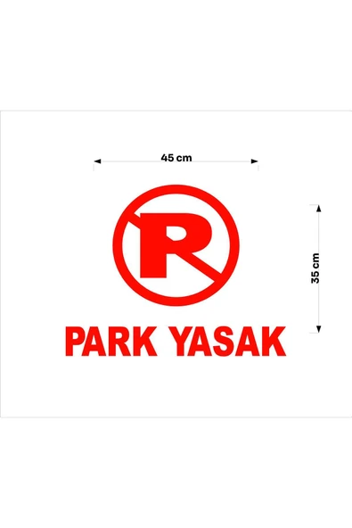 SEÇ Park Yasak Etiket Sticker Çok Amaçlı Sticker Etiket - Resim 2