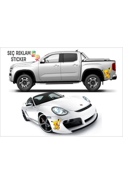 SEÇ Pıkachu Sticker Çok Amaçlı Sticker - Resim 3