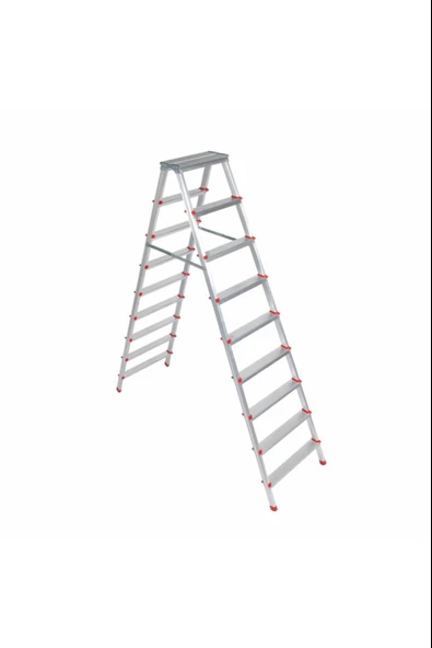 ASVERA Alüminyum 9+9 Çift Çıkışlı Merdiven – Güvenli, Dayanıklı, Ev & İş Yeri Kullanımı İçin ürün görseli