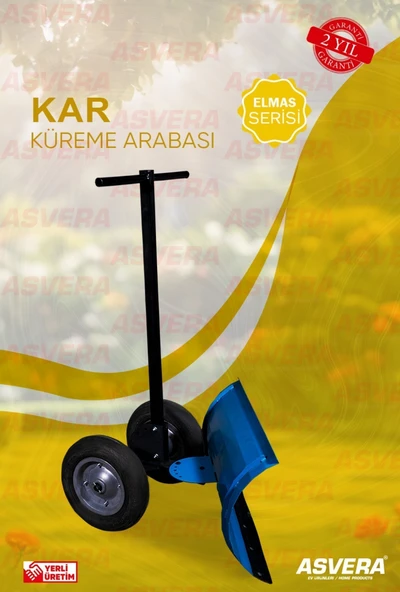 ASVERA Tekerlekli Kar Küreme & Gübre Sıyırıcı | 80 cm Ayarlı, Dayanıklı Plastik Bıçaklı, Ahır ve Bahçe İçin ürün görseli