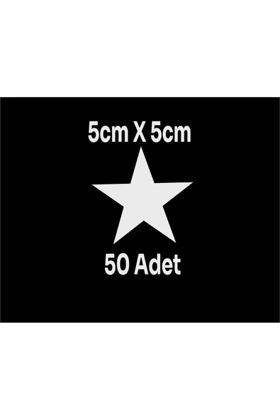 SEÇ Yıldız Sticker Etiket 50 Adet Çok Amaçlı Sticker