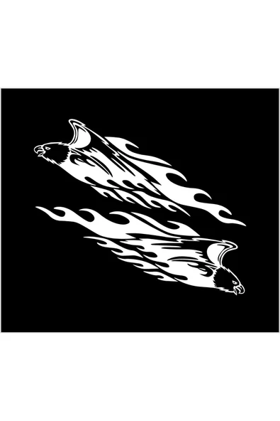 SEÇ Alevli Kartal Sticker  Çok Amaçlı Sticker - 1