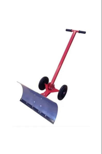 ASVERA Tekerlekli Kar Küreme & Gübre Sıyırıcı | 80 cm Ayarlı, Dayanıklı Plastik Bıçaklı, Ahır ve Bahçe İçin - Resim 3