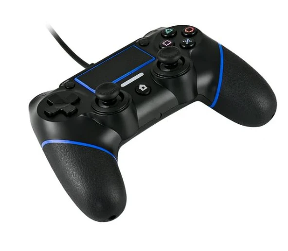 Kontorland - PS4 Ve PC Uyumlu Titreşimli Kablolu Oyun Kolu GamePad P4H
