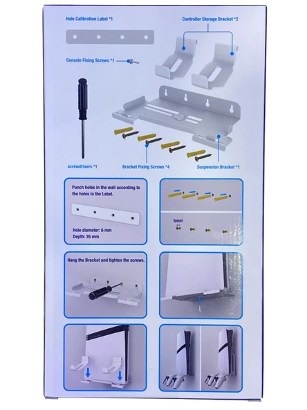 PS5 SLİM / PRO UYUMLU DUVAR ASKI APARATI PGTECH GP-539 - Resim 3