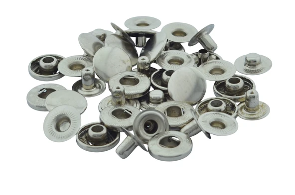 15mm 10 Adet Nikel Gümüş Renk Çıt Çıt Set