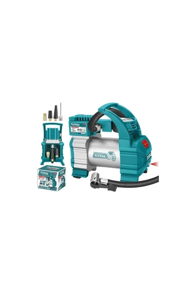 Total Araç Hava Kompresörü Led Işıklı Çakmaklı Kablo - TTAC14061 - 3