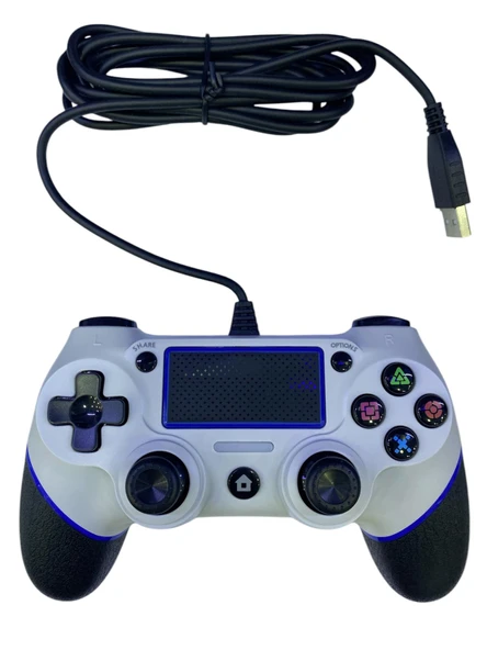 Kontorland - PS4 Ve PC Uyumlu Titreşimli Kablolu Oyun Kolu GamePad P4H - 6