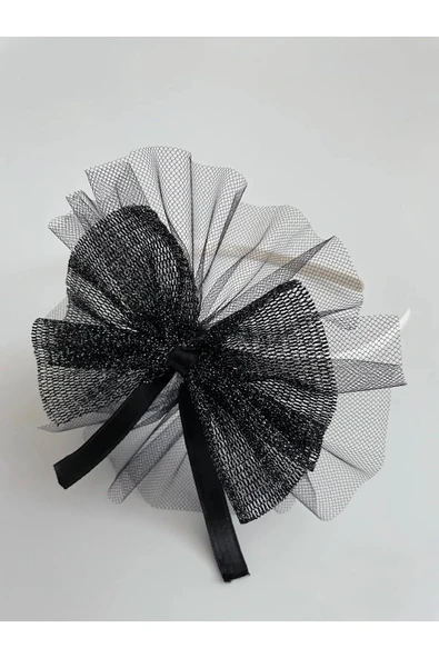 Kız Çocuk Siyah Tüllü Tütü Etek Simli Kumaş Taçlı Takım Doğum Günü Parti Bayramlık Özel Gün Kıyafeti - Resim 3