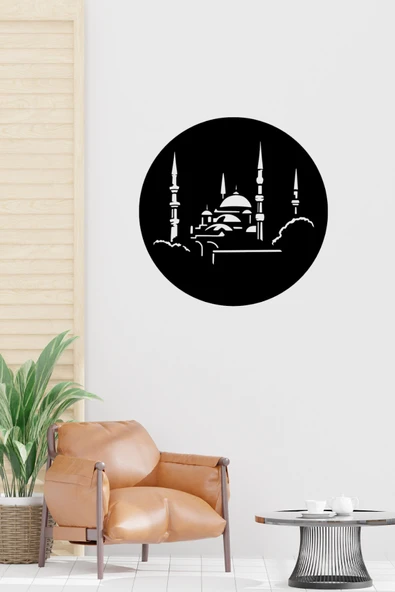 35 cm Camii Silueti Tablo – 3 mm Ahşap MDF