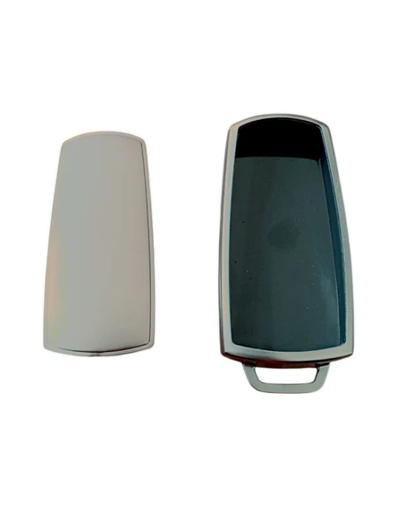 Volkswagen Sustasız Anahtar Uyumlu Silikon Oto Anahtar Kumanda Kabı Kılıf Füme - 2