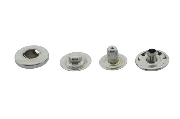 15mm 10 Adet Nikel Gümüş Renk Çıt Çıt Set - 2