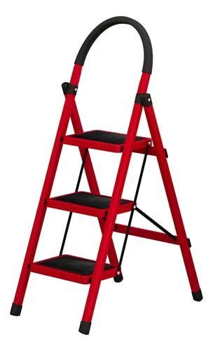 ASVERA Patika 3’lü Ev Tipi Merdiven – Zarif Kırmızı, Hafif, Kaymaz ve Güvenli Kullanım ürün görseli