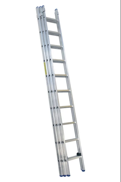 ASVERA 3 Parça x 3 Metre = 9 Metre Alüminyum Merdiven – Profesyonel, Katlanabilir & Yerli Üretim - Resim 4