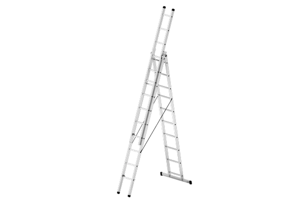 ASVERA 3 Parça x 3 Metre = 9 Metre A Tipi Alüminyum Merdiven – Katlanabilir & Dayanıklı - Resim 5