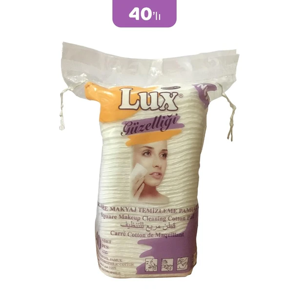 Lux Disk Kare Makyaj Pamuğu 40' lı
