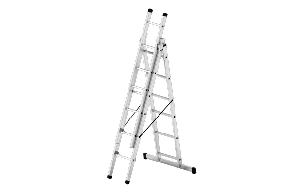 ASVERA 3 Parça x 2 Metre = 6 Metre A Tipi Alüminyum Merdiven – Profesyonel, Katlanabilir & Yerli Üretim - Resim 2