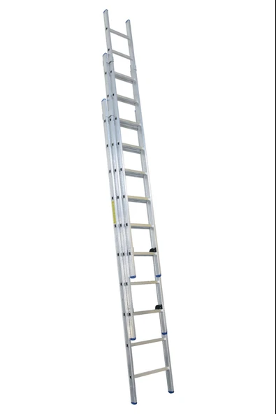 ASVERA 3 Parça x 2,5 Metre = 7,5 Metre Alüminyum Merdiven – Profesyonel, Katlanabilir & Yerli Üretim - Resim 3