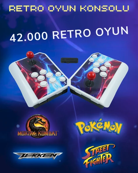HABL 2025 Retro Arcade Kablosuz Oyun Konsolu 42.000 Oyunlu Süper BoxOyun