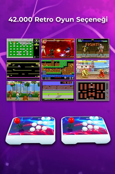 HABL 2025 Retro Arcade Kablosuz Oyun Konsolu 42.000 Oyunlu Süper BoxOyun - 4