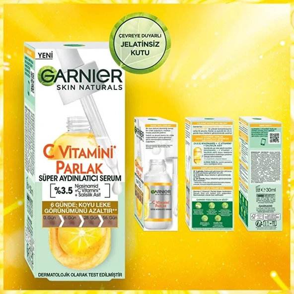 Garnier C vitaminli serum süper aydınlatıcı koyu leke azaltıcı serum 30 ml - 5