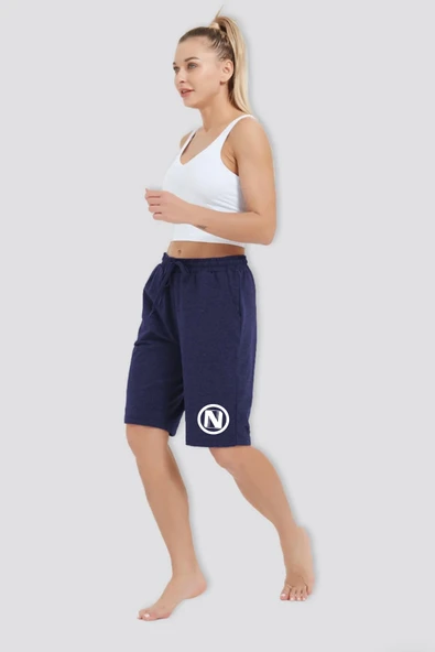Kadın N Baskılı Standart &Regular Kalıp Şort SPR25SRk082 - 8