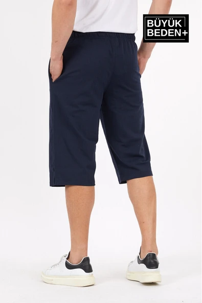 Erkek Büyük Beden New York Baskılı Standart &Regular Kalıp Şort SPR25BSR087 - 10