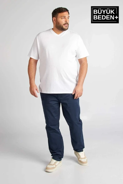 Erkek Büyük Beden V Yaka Tshırt SPRBTS09 - 4