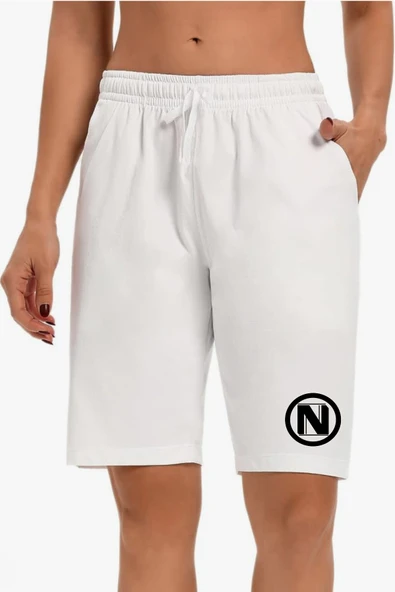 Kadın N Baskılı Standart &Regular Kalıp Şort SPR25SRk082 - 5