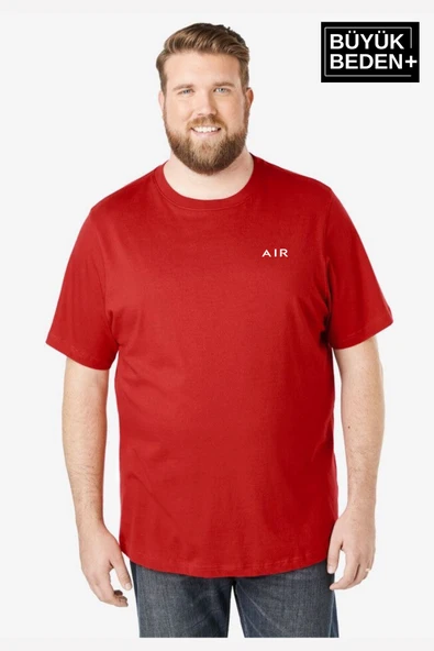 Erkek Büyük Beden Air Baskılı Bisiklet Yaka Tshırt SPR25BTS901 - 11