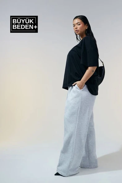 Kadın Büyük Beden Willams.Brooklyn Baskılı Bisiklet Yaka Tshırt SPR25BTSK15 - 2