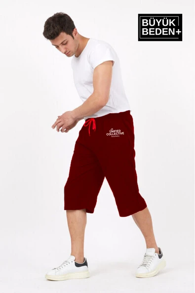 Erkek Büyük Beden Unified Collective Baskılı Standart &Regular Kalıp Şort SPR25BSR088 - Resim 5