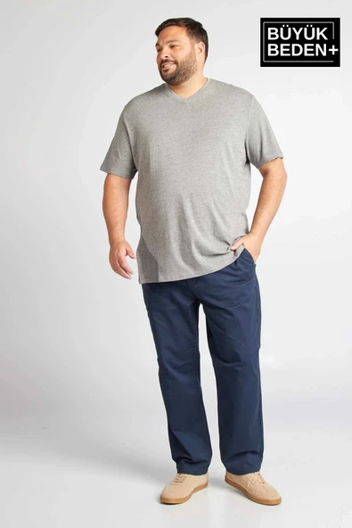 Erkek Büyük Beden V Yaka Tshırt SPRBTS09 - 10