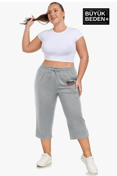 Kadın Büyük Beden N.Brooklyn Baskılı Standart &Regular Kalıp Şort SPR25BSRk089 - Resim 3