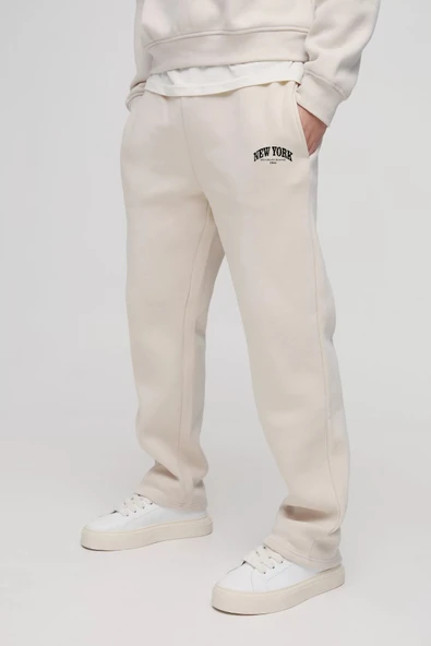 Süperlife Erkek İçi Polarlı 3 iplik Kalın New York Baskılı Eşofman Altı SPR25EA97 - 6