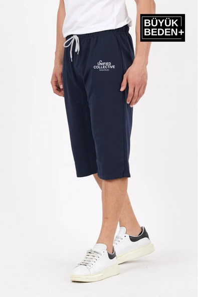 Erkek Büyük Beden Unified Collective Baskılı Standart &Regular Kalıp Şort SPR25BSR088 - Resim 11