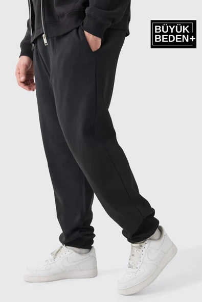 Ikili Eşofman Büyük Beden Lastik Paça İnce Eşofman Altı SPR25BEA51-2 - 9