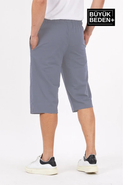 Erkek Büyük Beden New York Baskılı Standart &Regular Kalıp Şort SPR25BSR087 - 4