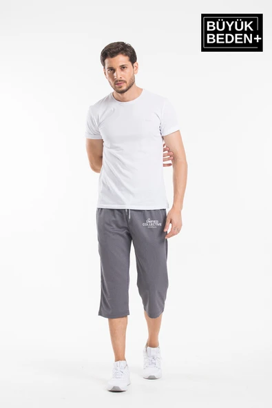 Erkek Büyük Beden Unified Collective Baskılı Standart &Regular Kalıp Şort SPR25BSR088 - Resim 3