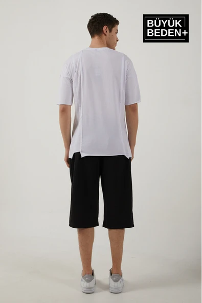 Erkek Büyük Beden New York Baskılı Standart &Regular Kalıp Şort SPR25BSR087 - 2