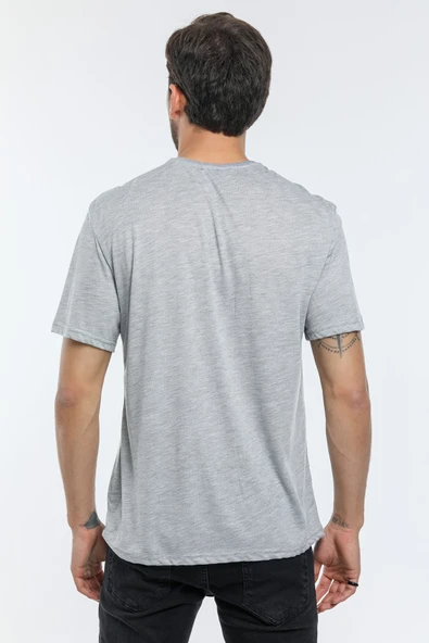 Erkek Bisiklet Yaka New York Baskılı Tshirt SPR25TS29 - 11