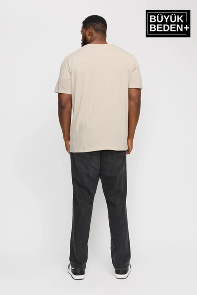 Erkek Büyük Beden Chef's Selection Baskılı Bisiklet Yaka Tshırt SPR25BTS908 - 10