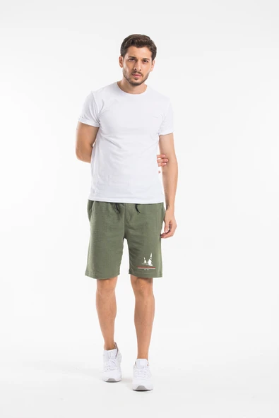 Erkek Yelken Baskılı Standart &Regular Kalıp Şort SPR25SR083 - Resim 9