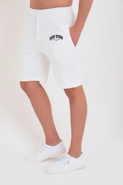 Süperlife Erkek New York Baskılı Standart &Regular Kalıp Şort SPR25SR085 - 9