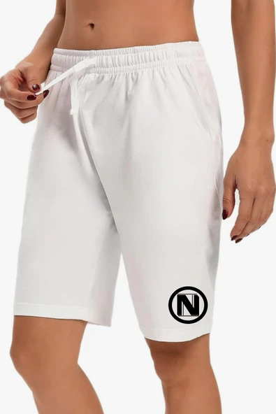 Kadın N Baskılı Standart &Regular Kalıp Şort SPR25SRk082 - 6