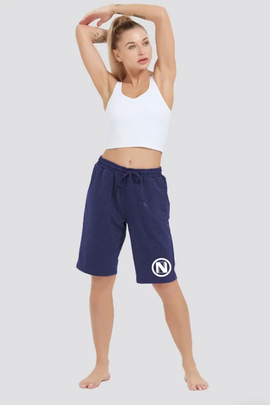 Kadın N Baskılı Standart &Regular Kalıp Şort SPR25SRk082 - 7