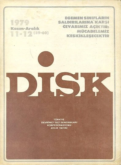 DİSK Dergisi 59 60 Kasım Aralık 1979