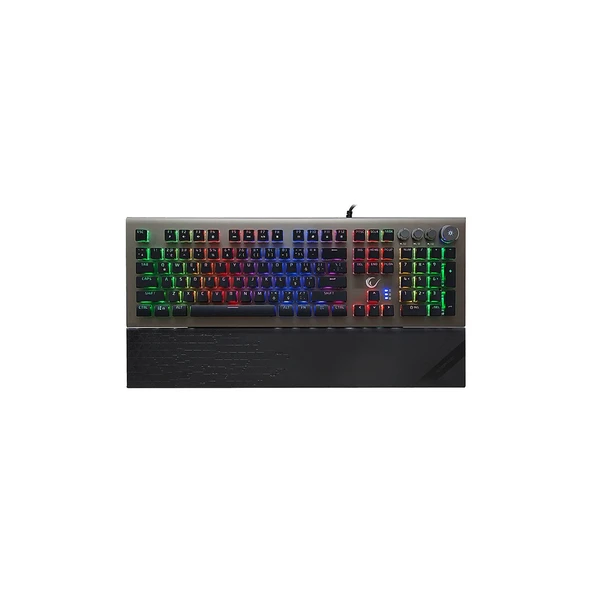KB-R101 Impressive RGB Aydınlatmalı İnce Tasarım Kristal Switch Mekanik Gaming Oyuncu Klavye