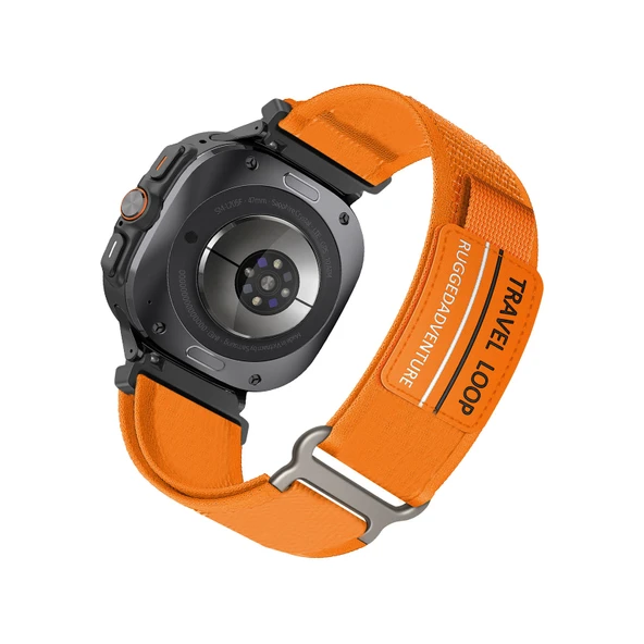 Samsung Galaxy Watch 7 Ultra 47mm Turuncu Naylon Örgü Kordon